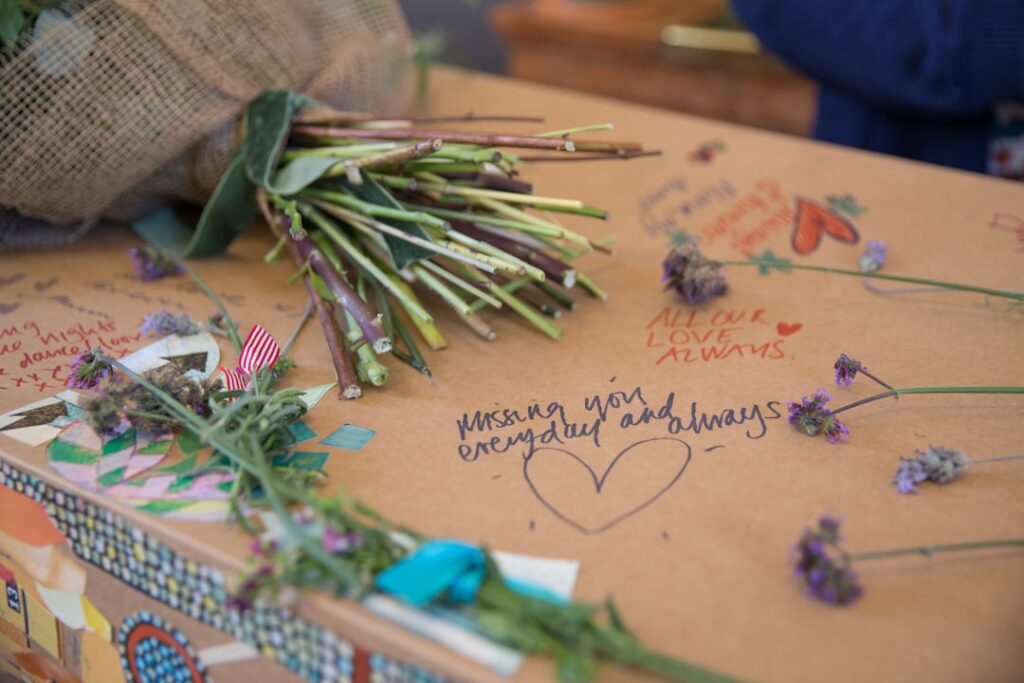 Photo Coffin, flowers